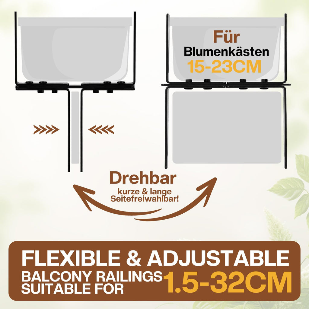 Blumenkasten-Halterung fürs Balkongeländer (2er)